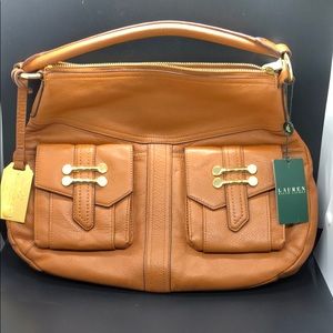 Ralph Lauren Bermondsey Tan Leather Hobo Bag